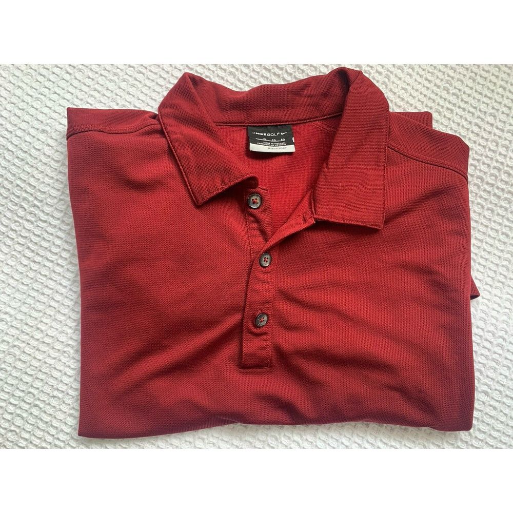 Nike Golf Polo Shirt Mens Extra Large XL Red  Lightweight‎